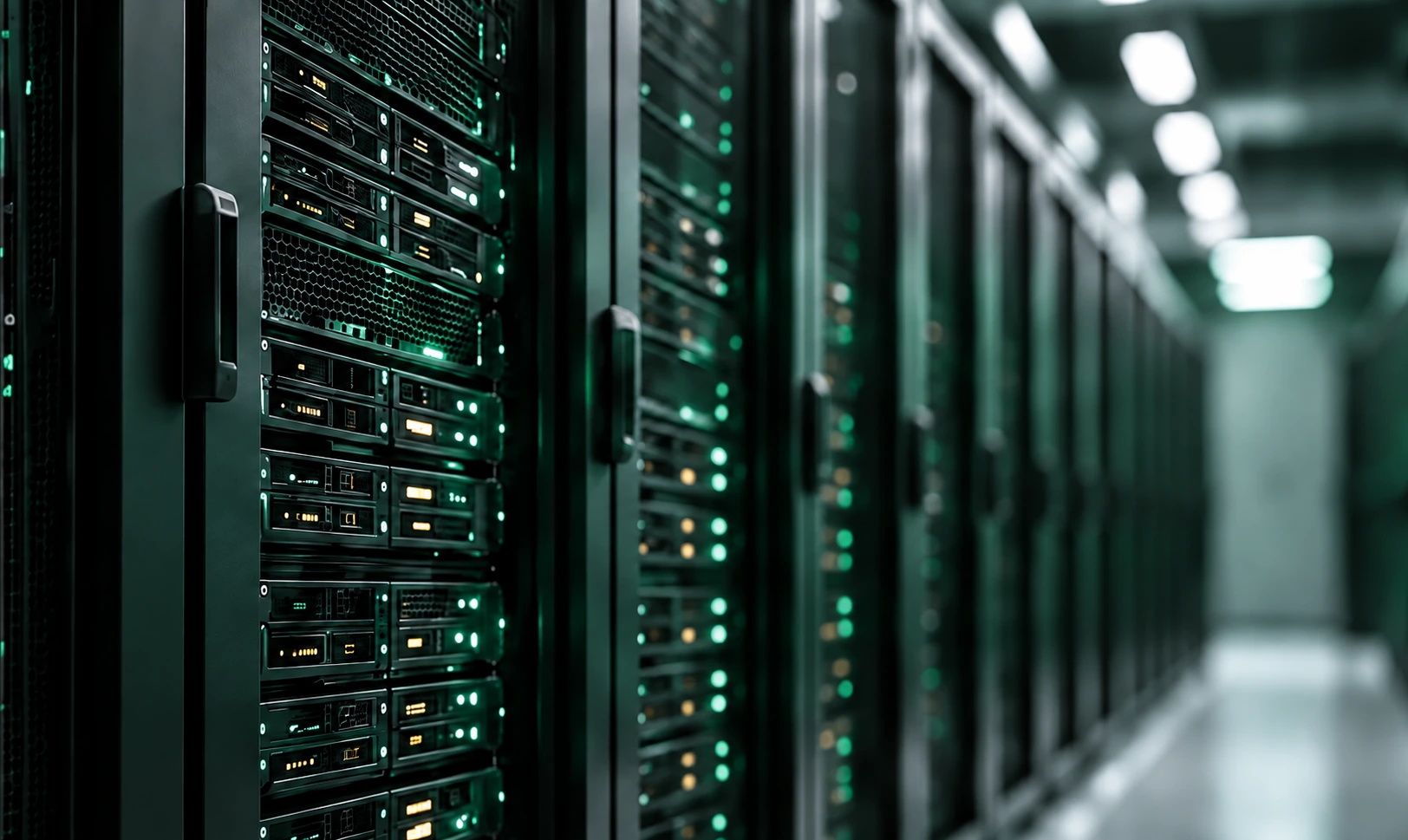 Data center server racks — illustrative image