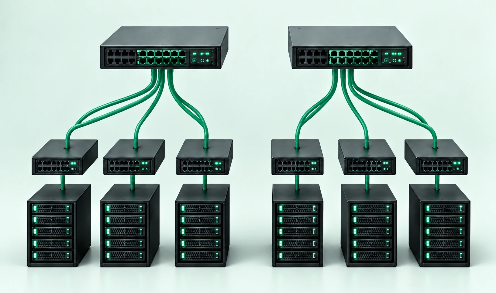 Illustrative data center network diagram
