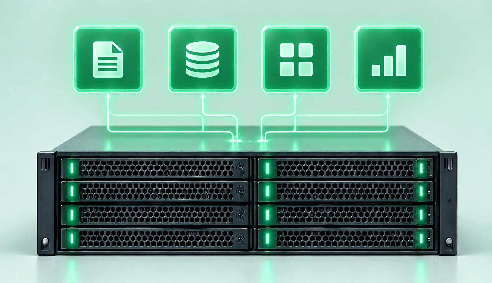 Illustrative enterprise storage diagram